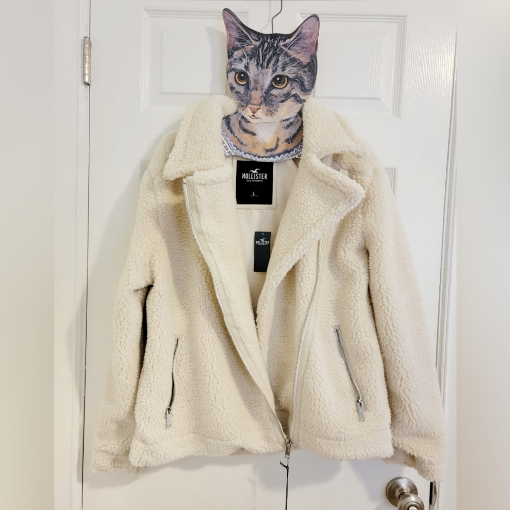 Hollister Sherpa Cozy Biker Jacket